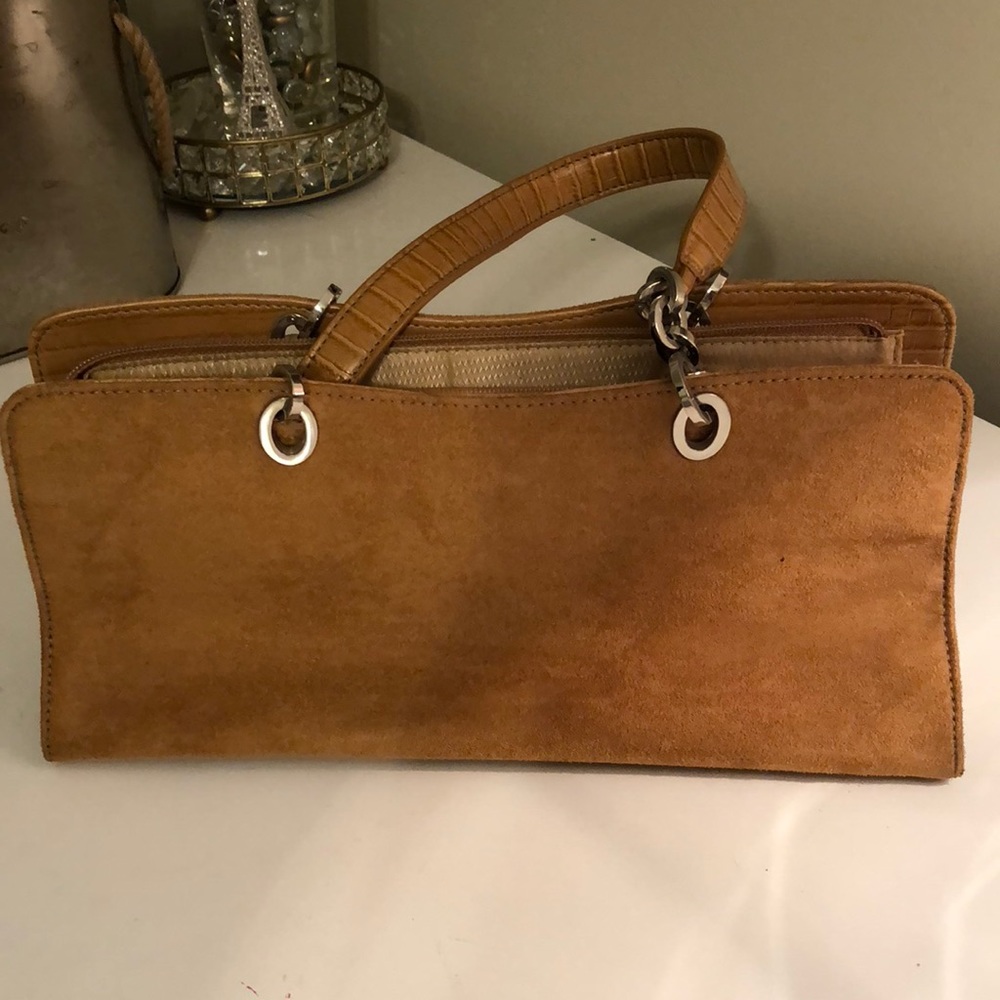 Suede shoulder bag